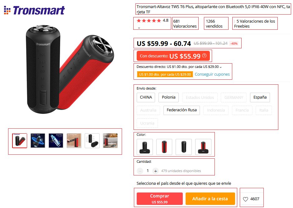 productos en Aliexpress